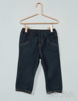 Бавовняні джинси, унісекс. Підходить як для хлопчика, так і для дівчинки. Заміри. . фото 1