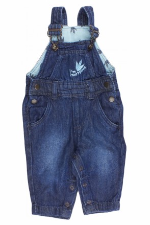 Джинсовий комбінезон дитячого джинсу на ґудзиках, з кишені. Відповідно до внутрі. . фото 2