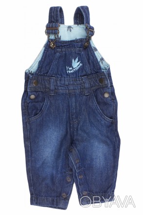 Джинсовий комбінезон дитячого джинсу на ґудзиках, з кишені. Відповідно до внутрі. . фото 1