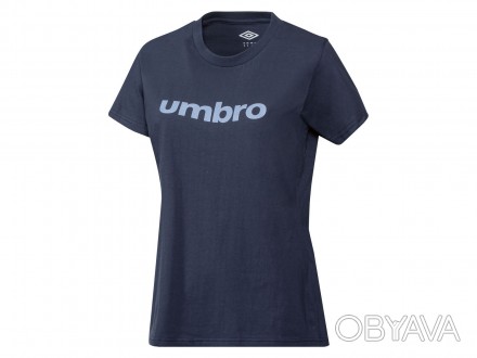 Женская хлопковая футболка Umbro. Выполненная из мягкой хлопковой ткани с принто. . фото 1