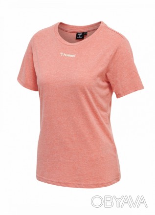 Женская футболка Hummel. Выполненная из смеси полиэстера, хлопка и вискозы с 3D-. . фото 1