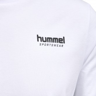 Бавовняна футболка Hummel. Виконана з м'якої бавовняної тканини з принтом логоти. . фото 8