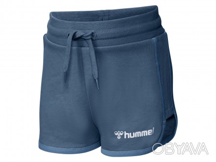 Хлопковые шорты Hummel. Выполнены из мягкой хлопковой ткани с принтом логотипа с. . фото 1