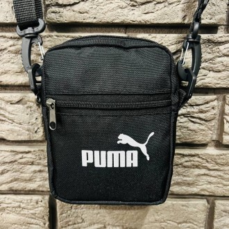 
 
 Барсетка черная small Puma белый логотип:
- Размер: 18* 13 см;
- Материал: О. . фото 2