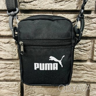 
 
 Барсетка черная small Puma белый логотип:
- Размер: 18* 13 см;
- Материал: О. . фото 1