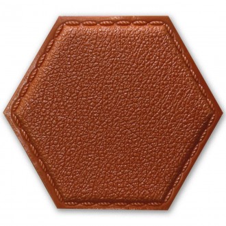 Декоративний шестикутник самоклеючий під шкіру помаранчевий 200x230мм (1103)
Екс. . фото 2