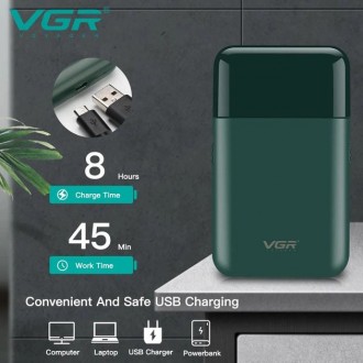 Сеточная электробритва VGR V-390 - Это ультратонкий, удобный, простой и стильный. . фото 7