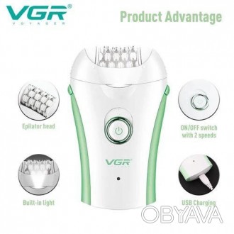 Эпилятор домашний женский аккумуляторный пинцетный с подсветкой VGR 5W (V-705) &. . фото 1