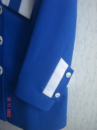 Предлагается к продаже женский пиджак синего цвета морской тематики. Размер 48-5. . фото 4