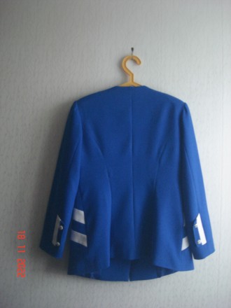 Предлагается к продаже женский пиджак синего цвета морской тематики. Размер 48-5. . фото 5