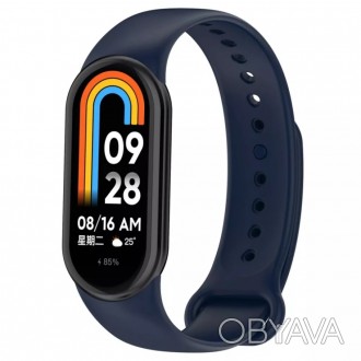 Ремешок для фитнес браслета Xiaomi Mi Band 8 - прочный, силиконовый ремешок с ги. . фото 1