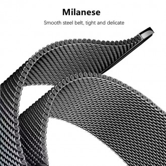 Ремешок для фитнес браслета Xiaomi Mi Band 8 Milanese design - металлический рем. . фото 5