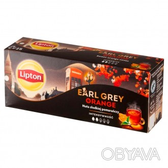 Чай черный ароматизированный "Lipton Earl Grey Orange"Состав: Черный чай, аромат. . фото 1