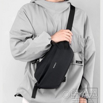 Стильна зручна чоловіча сумка через плече, сумка бананка слінг тканинна.
Розмір:. . фото 1