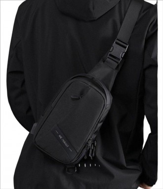 Чоловіча тканинна сумка через плече, сумка на груди, за спину, бананка, рюкзак с. . фото 2