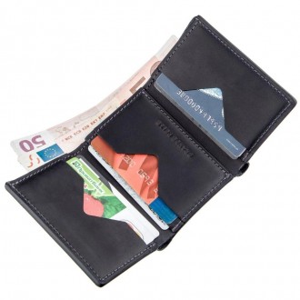 Якісне портмоне, гаманець вертикальний шкіряний чорний.
Натуральна італійська шк. . фото 4