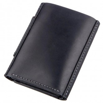 Якісне портмоне, гаманець вертикальний шкіряний чорний.
Натуральна італійська шк. . фото 5