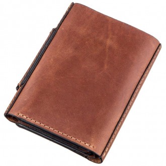 Якісне портмоне коричневе вінтажне, гаманець вертикальний шкіряний коричневий.
Н. . фото 5