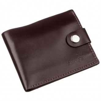 Тонкий чоловічий коричневий гаманець, бумажник, портмоне коричневе з кишенею для. . фото 8
