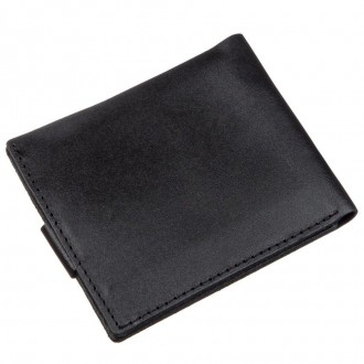 Тонкий чоловічий чорний гаманець,бумажник, портмоне синє з якісної натуральної ш. . фото 7