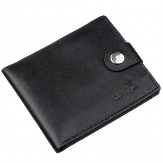 Тонкий чоловічий чорний гаманець,бумажник, портмоне синє з якісної натуральної ш. . фото 6