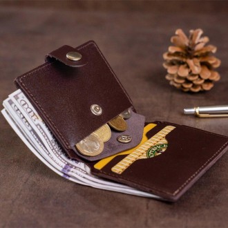 Портмоне коричневе вертикальне, чоловічий коричневий гаманець, гаманець з якісно. . фото 4