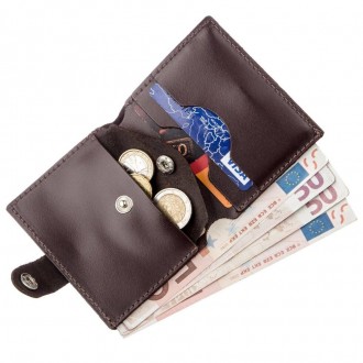 Портмоне коричневе вертикальне, чоловічий коричневий гаманець, гаманець з якісно. . фото 7