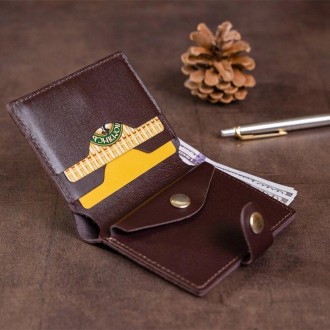 Портмоне коричневе вертикальне, чоловічий коричневий гаманець, гаманець з якісно. . фото 5