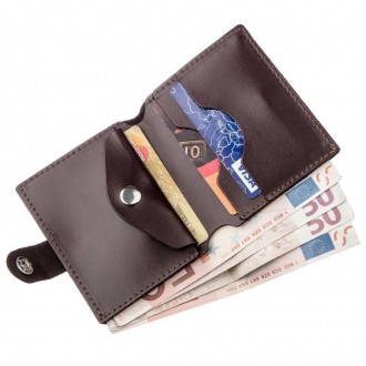 Портмоне коричневе вертикальне, чоловічий коричневий гаманець, гаманець з якісно. . фото 6
