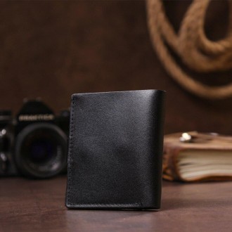 Портмоне вертикальне чорне, чоловічий коричневий гаманець, гаманець з якісної на. . фото 3