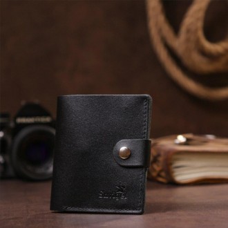 Портмоне вертикальне чорне, чоловічий коричневий гаманець, гаманець з якісної на. . фото 2