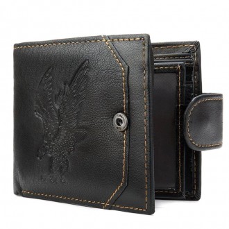 Стильне портмоне гаманець виготовлений з натуральної шкіри з малюнком тисненням . . фото 5