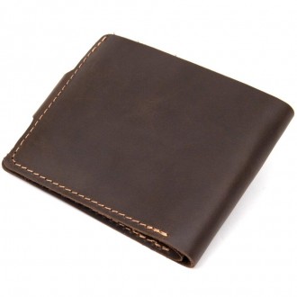 Якісне портмоне коричневе, гаманець чоловічий з міцної натуральної шкіри вінтаж . . фото 9