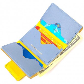 Якісний патріотичний жіночий гаманець жовто-блакитний з написом «З Україною в се. . фото 4
