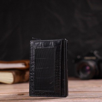 Жіночий стильний гаманець для карток, кардхолдер виготовлений з телячої натураль. . фото 4