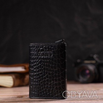 Жіночий стильний гаманець для карток, кардхолдер виготовлений з телячої натураль. . фото 1