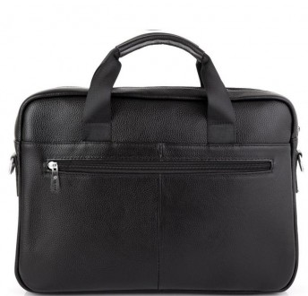 Шкіряна стильна ділова сумка А4, для ноутбука 13, 14 дюймів, чорна.
Натуральна ш. . фото 5