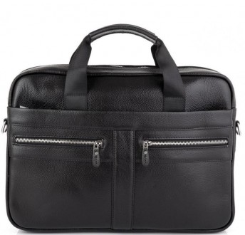 Шкіряна стильна ділова сумка А4, для ноутбука 13, 14 дюймів, чорна.
Натуральна ш. . фото 7