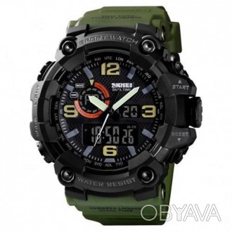 Годинник наручний 1520AG SKMEI, ARMY GREEN. . фото 1