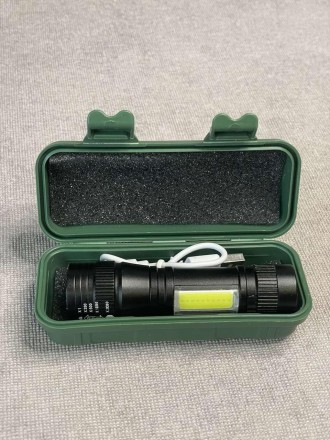 Светодиодный фонарик Police S-818 с боковой подсветкой, зумом и USB - это мощный. . фото 2