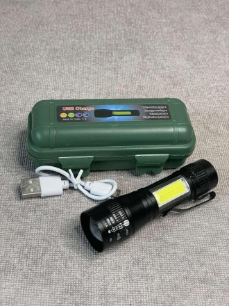 Светодиодный фонарик Police S-818 с боковой подсветкой, зумом и USB - это мощный. . фото 3