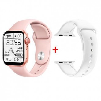 Smart Watch Series 6 Z32 PRO, 44mm Aluminium, 2 ремешка, pink/white. . фото 3