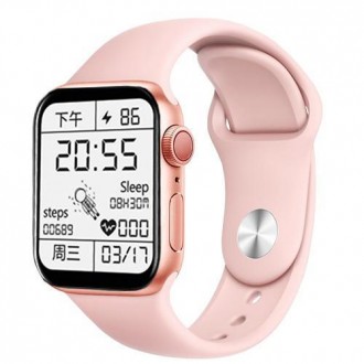 Smart Watch Series 6 Z32 PRO, 44mm Aluminium, 2 ремешка, pink/white. . фото 2