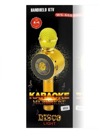 Микрофон караоке с подсветкой (цвета) WS668 40шт 9574 Микрофон караоке с подсвет. . фото 2