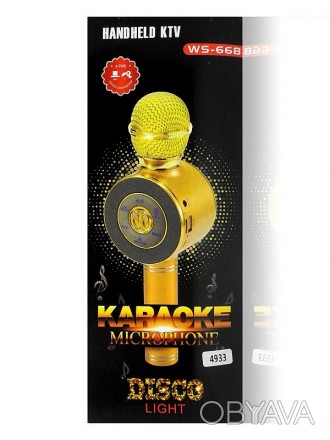 Микрофон караоке с подсветкой (цвета) WS668 40шт 9574 Микрофон караоке с подсвет. . фото 1