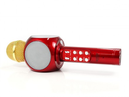 Микрофон караоке с подсветкой (цвета) WS1816 1 сорт 40шт 9575 Беспроводной ручно. . фото 3