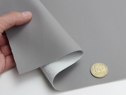 Кожзаменитель серый Maldive 955 на тканевой основе для перетяжки мебели, ширина . . фото 2