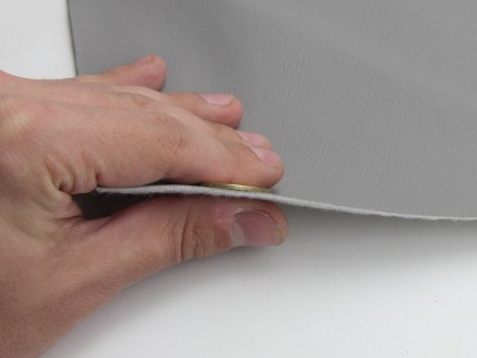 Кожзаменитель серый Maldive 955 на тканевой основе для перетяжки мебели, ширина . . фото 4