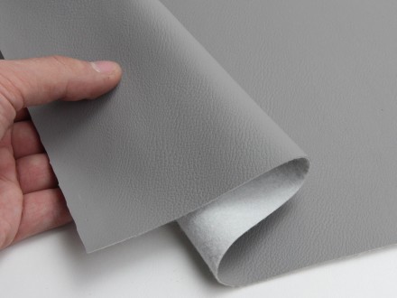 Кожзаменитель серый Maldive 955 на тканевой основе для перетяжки мебели, ширина . . фото 3