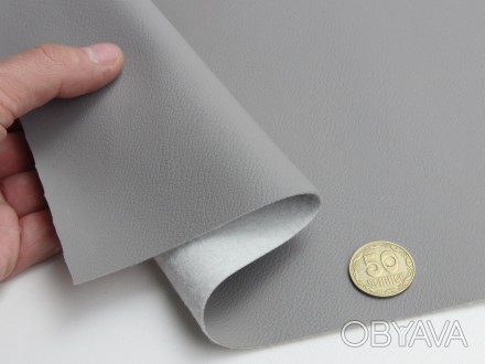 Кожзаменитель серый Maldive 955 на тканевой основе для перетяжки мебели, ширина . . фото 1